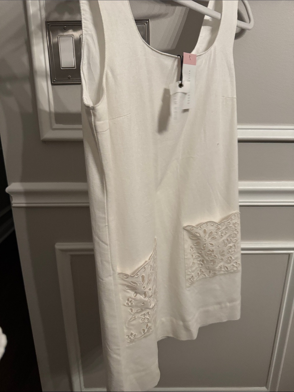 Women’s White Embroidered Mini Dress